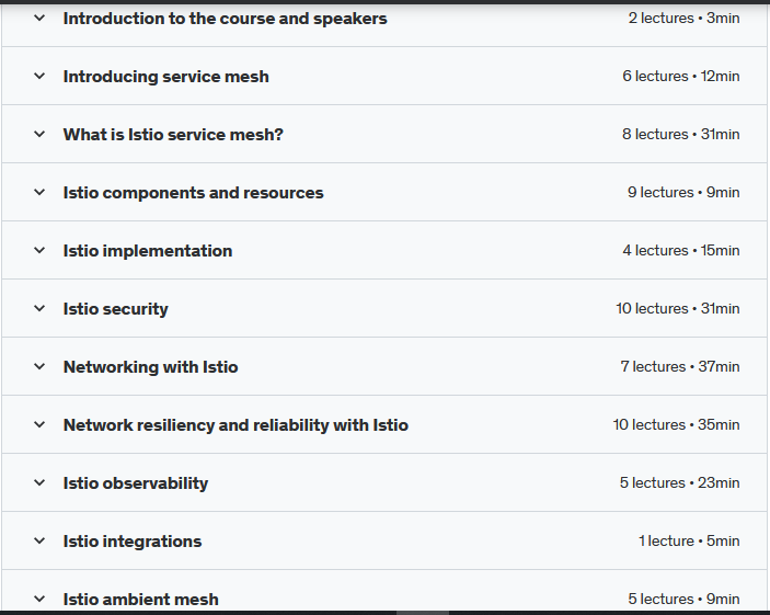 istio academy training content