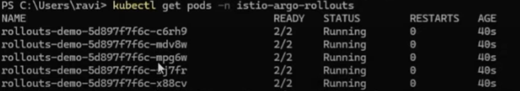how the pods are handled by Argo Rollouts